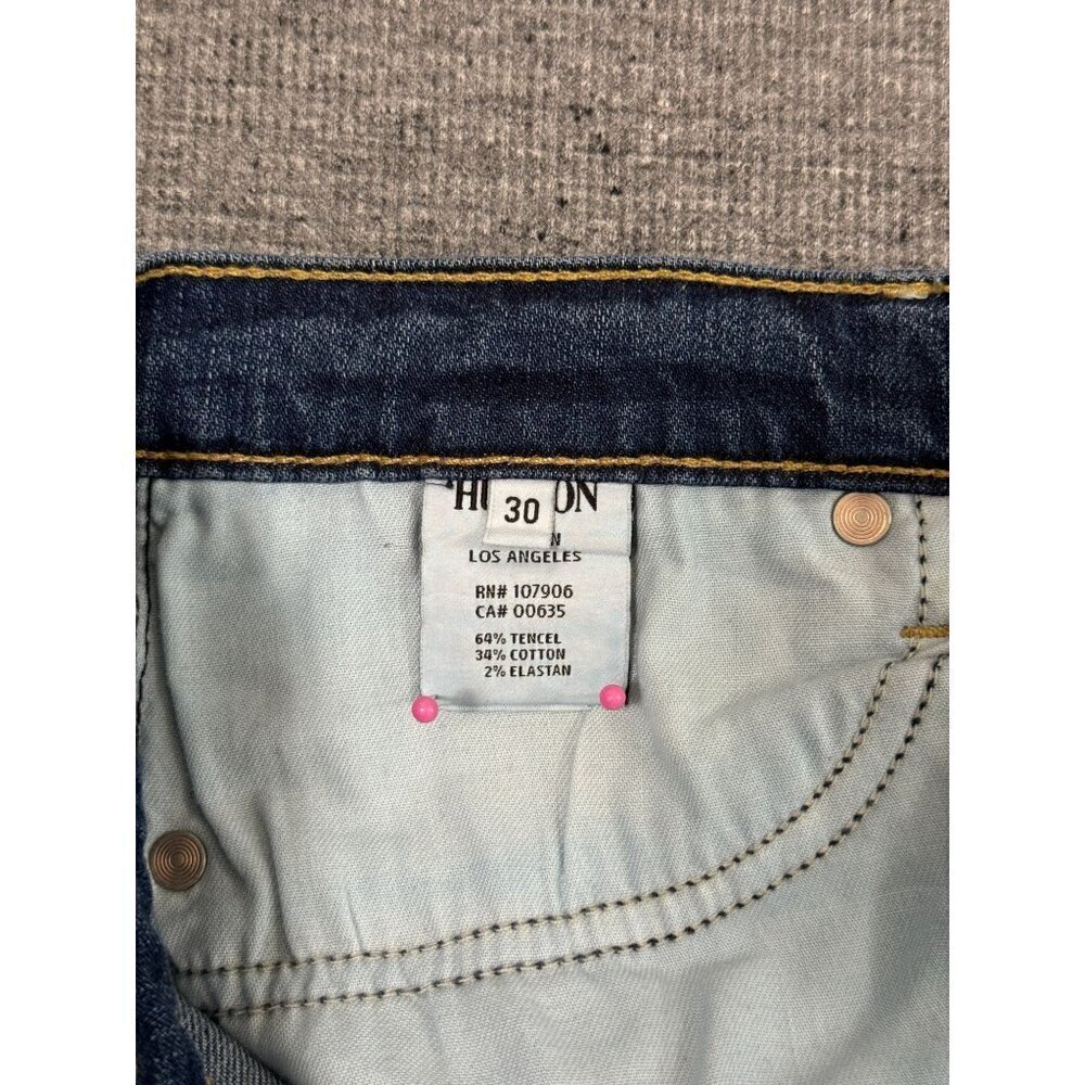 Hudson Blue Denim Skinny Jeans Women’s Mid Rise Size 30 x 30 Made in USA - Picture 14 of 16